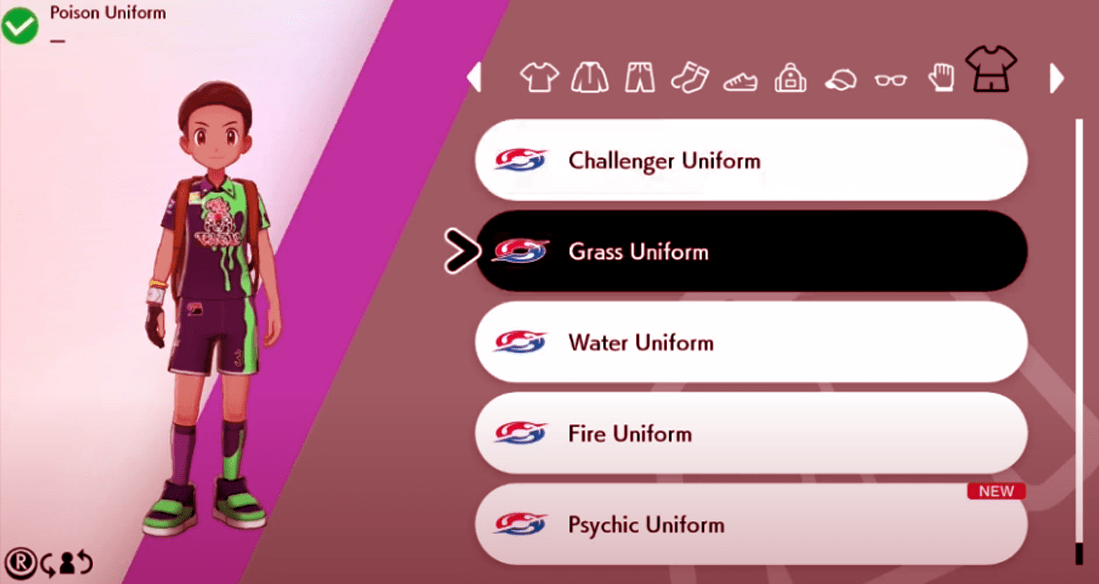 Why can't I change my uniform during Gym battles