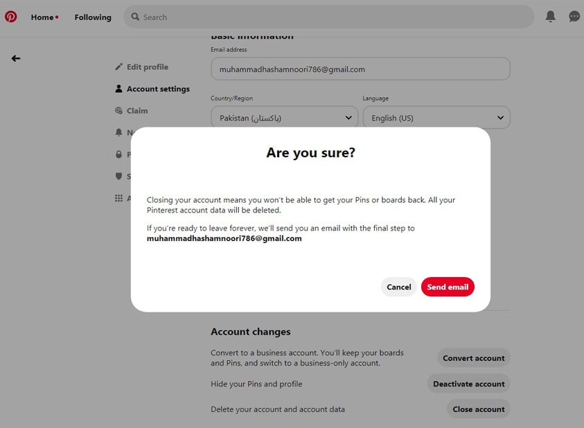 How to Delete Pinterest Account Permanently